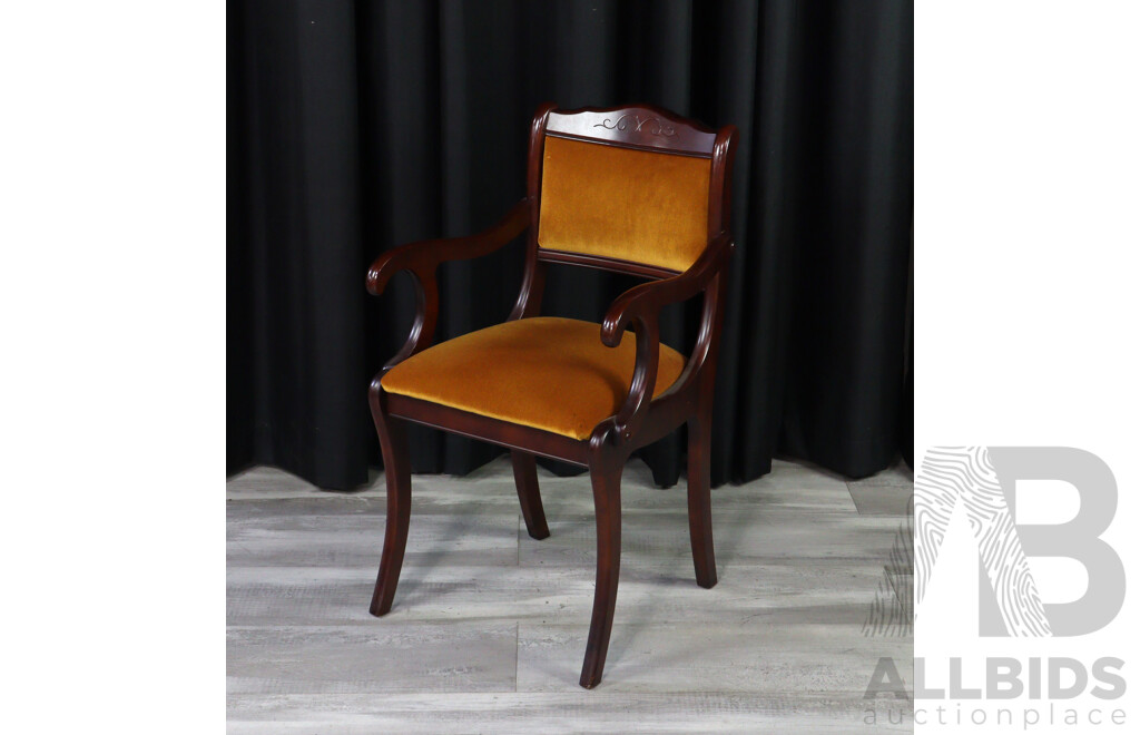 Queen Anne Style Seven Piece Dining Suite