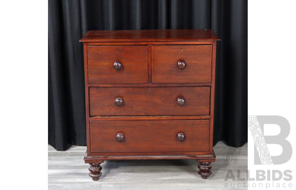 Late Victorian Cedar Chest of Four Drawers