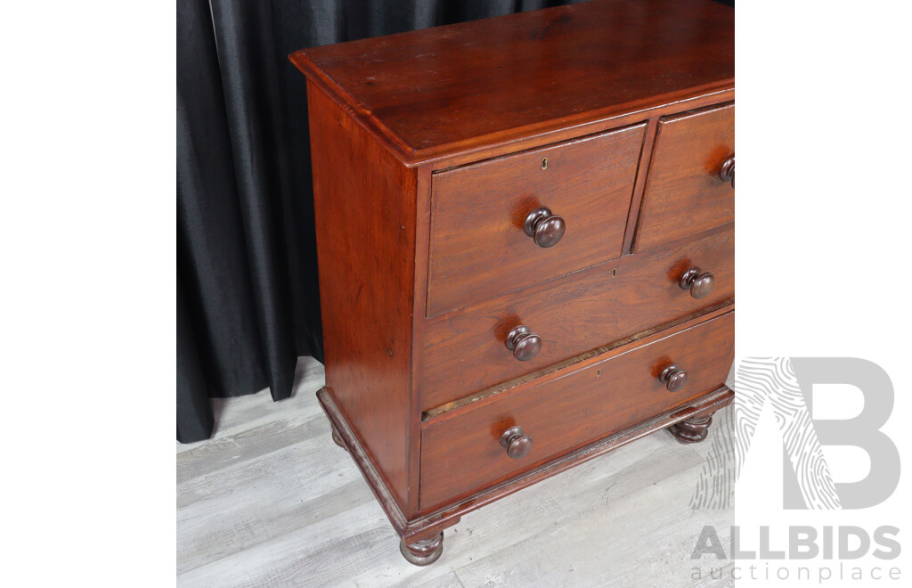 Late Victorian Cedar Chest of Four Drawers