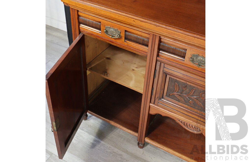Edwardian Pine Four Door Sideboard