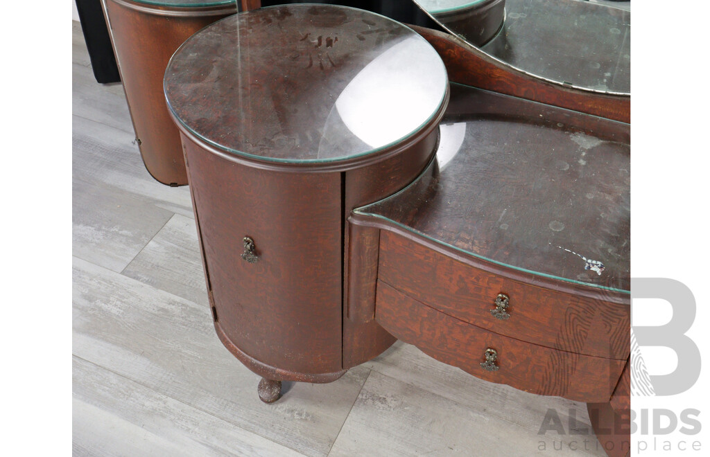 Art Deco Barrel Form Dressing Chest