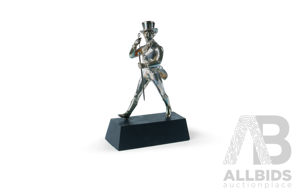 Silver Plated Metal Figure of Johnnie Walker 'The Striding Man'