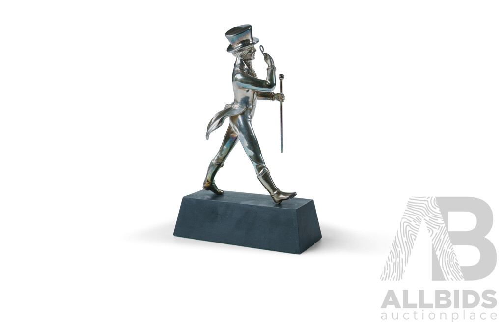 Silver Plated Metal Figure of Johnnie Walker 'The Striding Man'