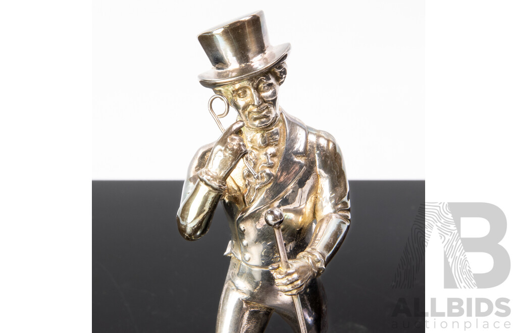 Silver Plated Metal Figure of Johnnie Walker 'The Striding Man'