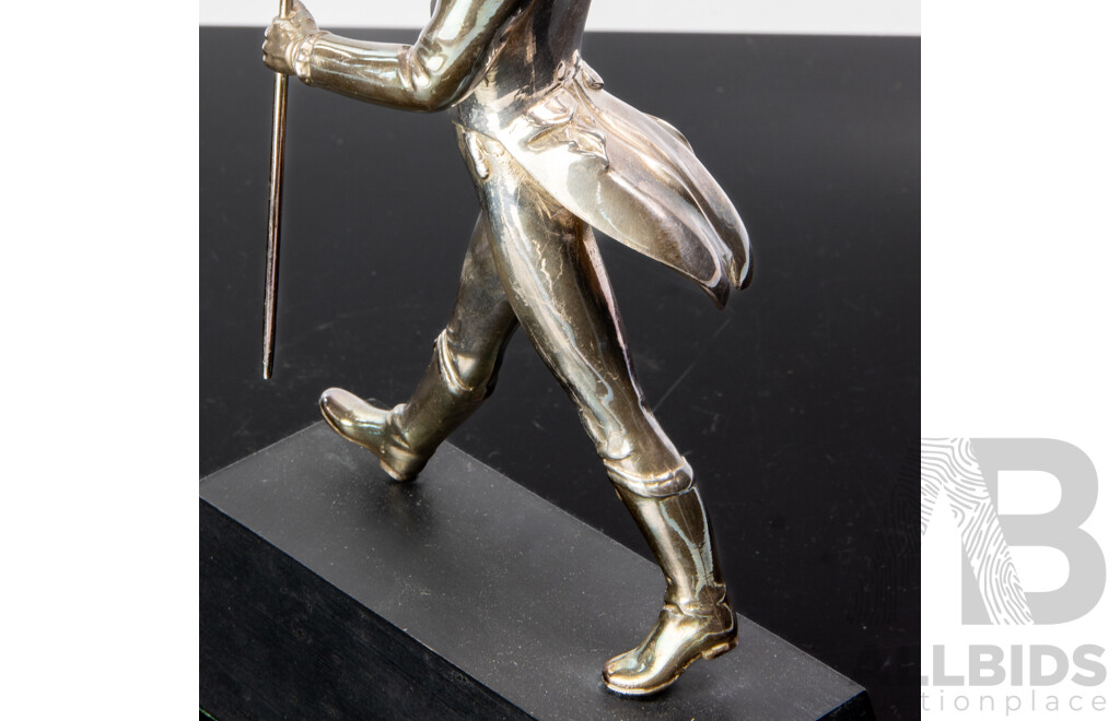 Silver Plated Metal Figure of Johnnie Walker 'The Striding Man'