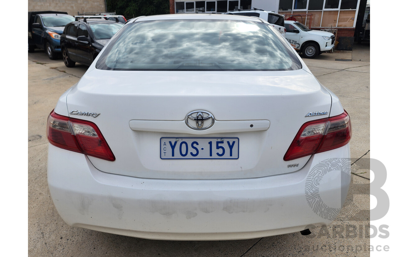 10/2008 Toyota Camry Altise ACV40R 07 UPGRADE 4d Sedan White 2.4L