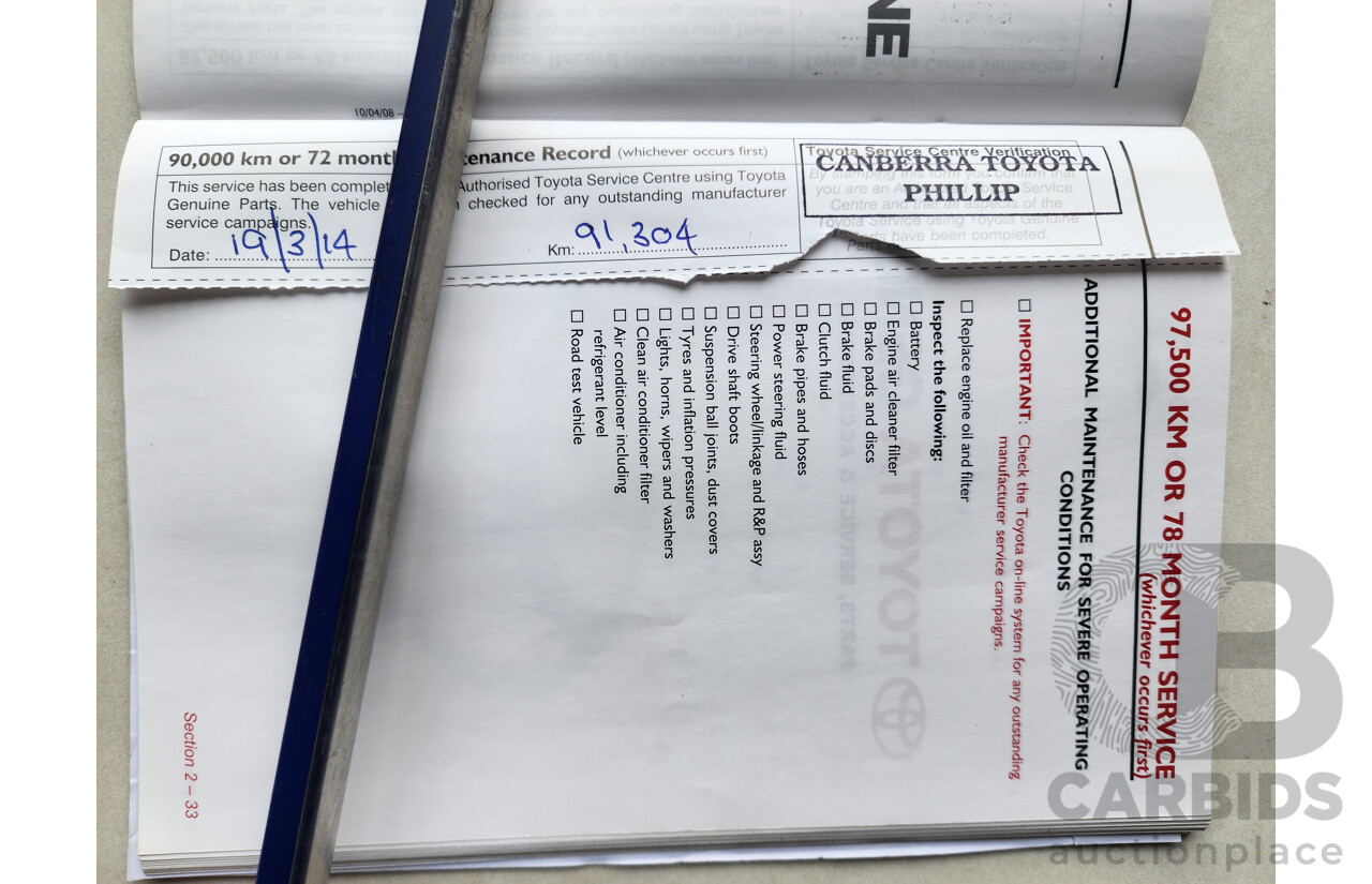 10/2008 Toyota Camry Altise ACV40R 07 UPGRADE 4d Sedan White 2.4L