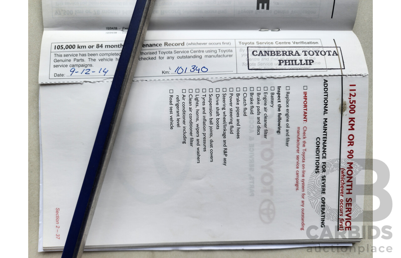 10/2008 Toyota Camry Altise ACV40R 07 UPGRADE 4d Sedan White 2.4L