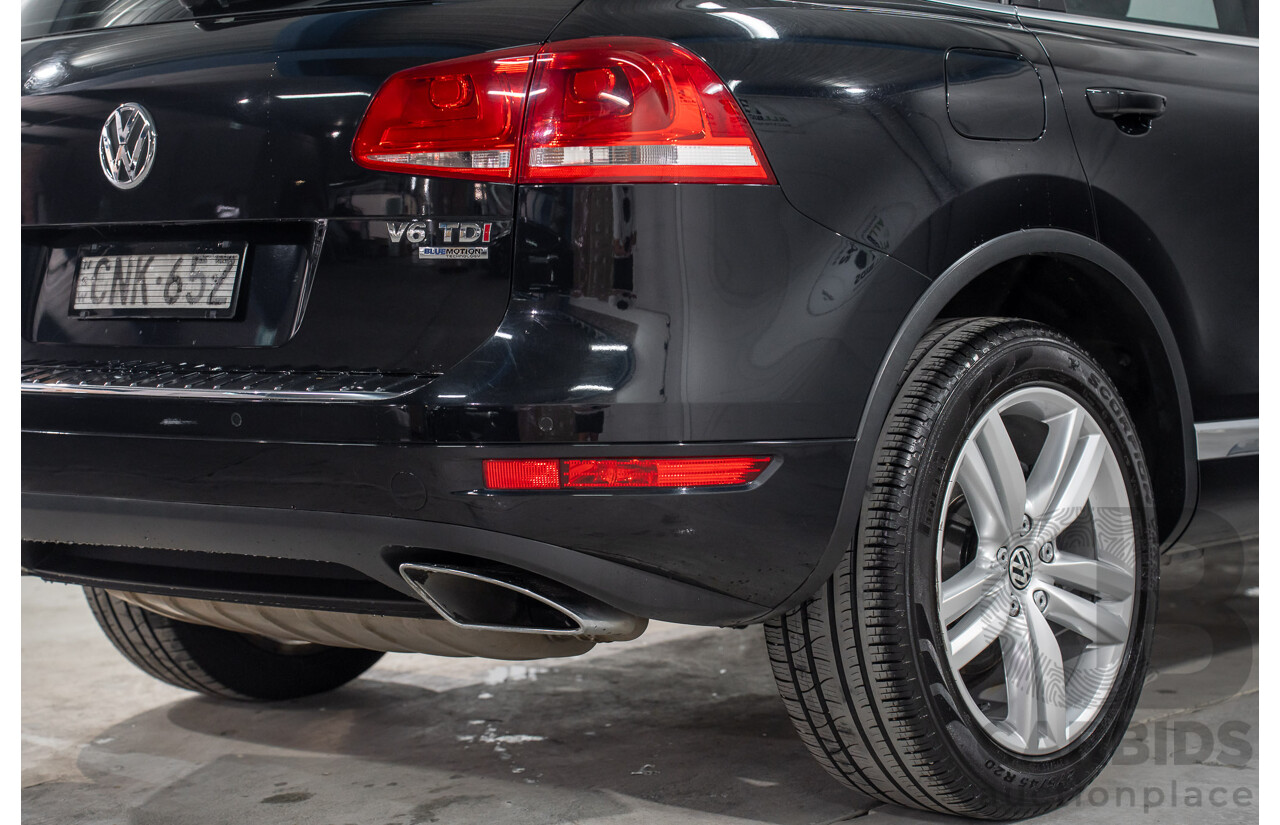 8/2012 Volkswagen Touareg V6 TDI 4xmotion 7P MY12 4d Wagon Deep Black Pearl Turbo Diesel V6 3.0L