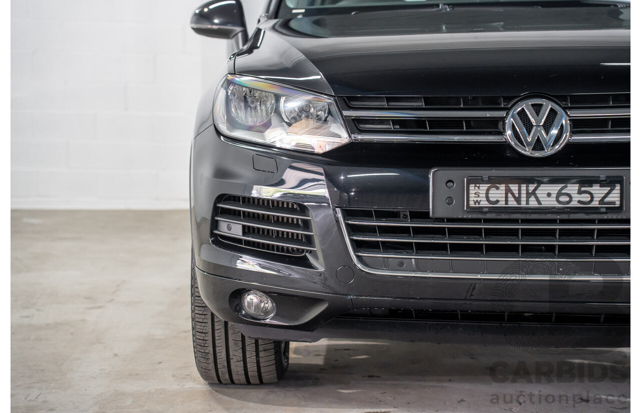 8/2012 Volkswagen Touareg V6 TDI 4xmotion 7P MY12 4d Wagon Deep Black Pearl Turbo Diesel V6 3.0L
