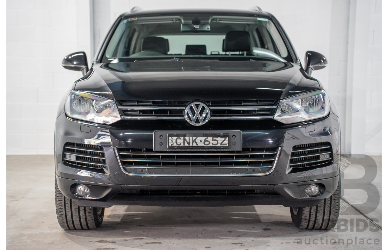 8/2012 Volkswagen Touareg V6 TDI 4xmotion 7P MY12 4d Wagon Deep Black Pearl Turbo Diesel V6 3.0L