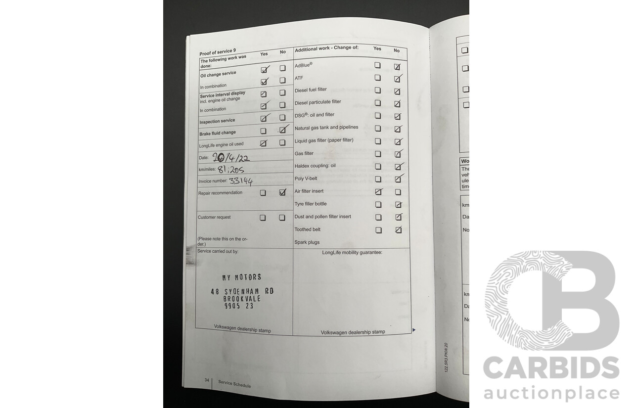 8/2012 Volkswagen Touareg V6 TDI 4xmotion 7P MY12 4d Wagon Deep Black Pearl Turbo Diesel V6 3.0L