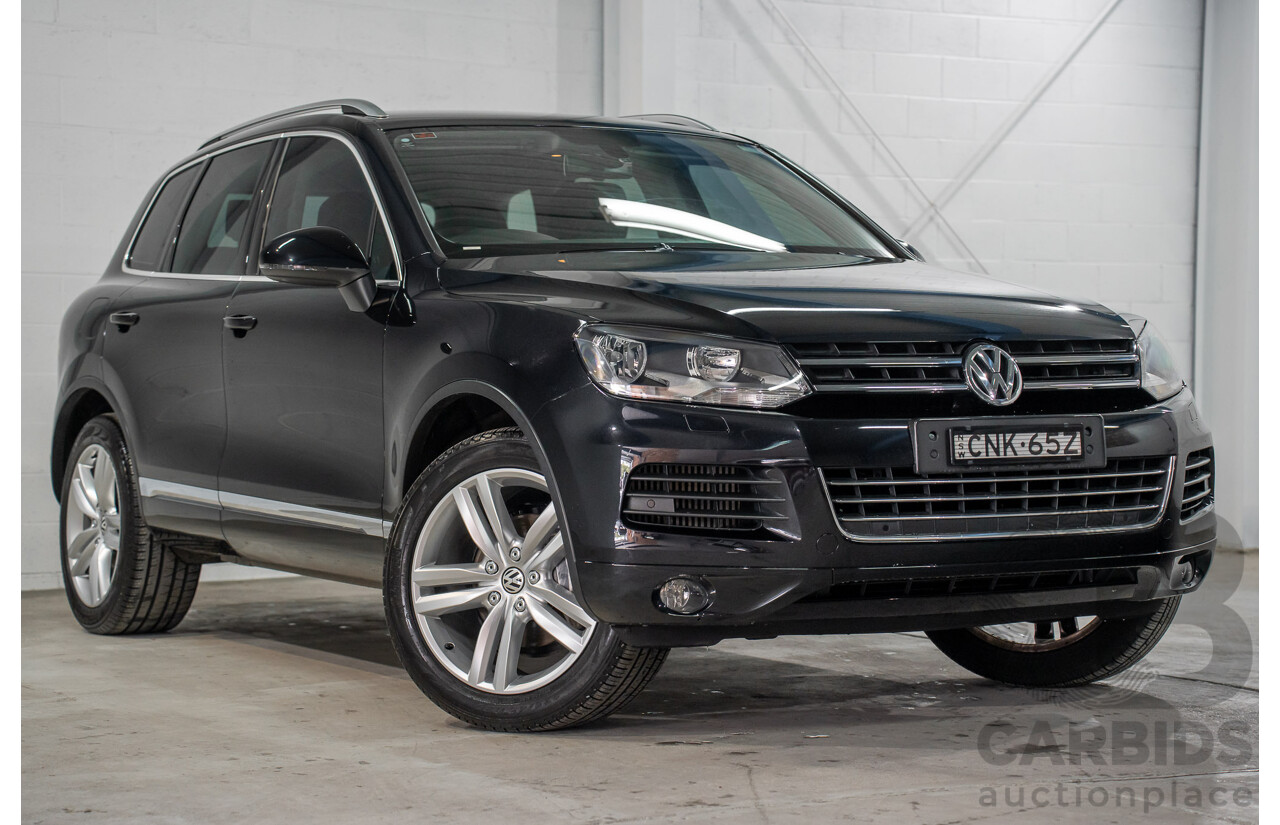 8/2012 Volkswagen Touareg V6 TDI 4Motion (AWD) 7P MY12 4d Wagon Deep Black Pearl Turbo Diesel V6 3.0L