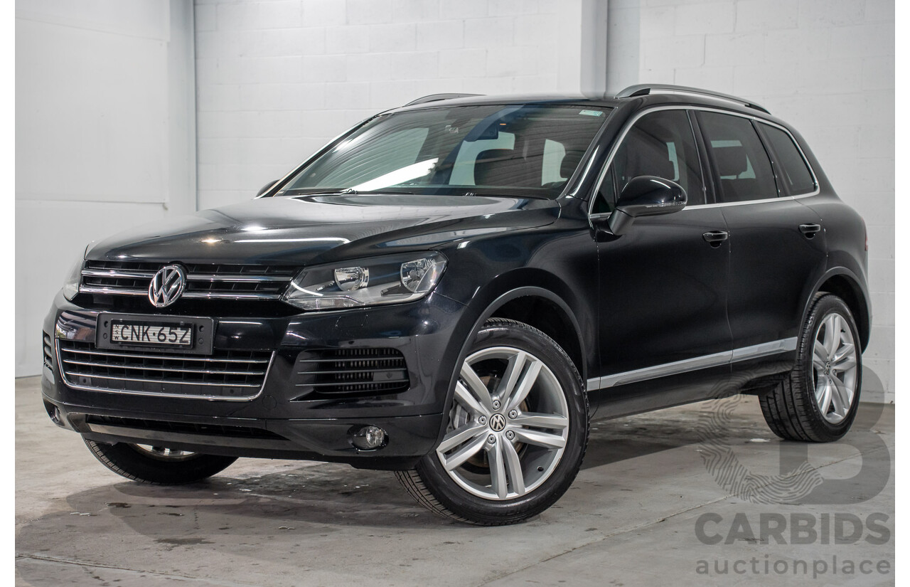 8/2012 Volkswagen Touareg V6 TDI 4Motion (AWD) 7P MY12 4d Wagon Deep Black Pearl Turbo Diesel V6 3.0L