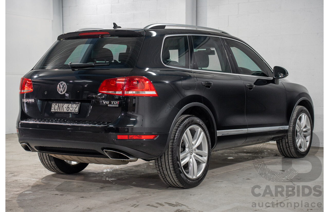 8/2012 Volkswagen Touareg V6 TDI 4Motion (AWD) 7P MY12 4d Wagon Deep Black Pearl Turbo Diesel V6 3.0L