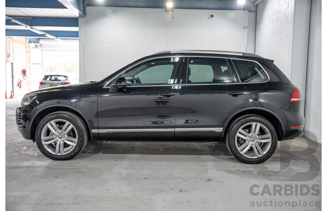 8/2012 Volkswagen Touareg V6 TDI 4xmotion 7P MY12 4d Wagon Deep Black Pearl Turbo Diesel V6 3.0L
