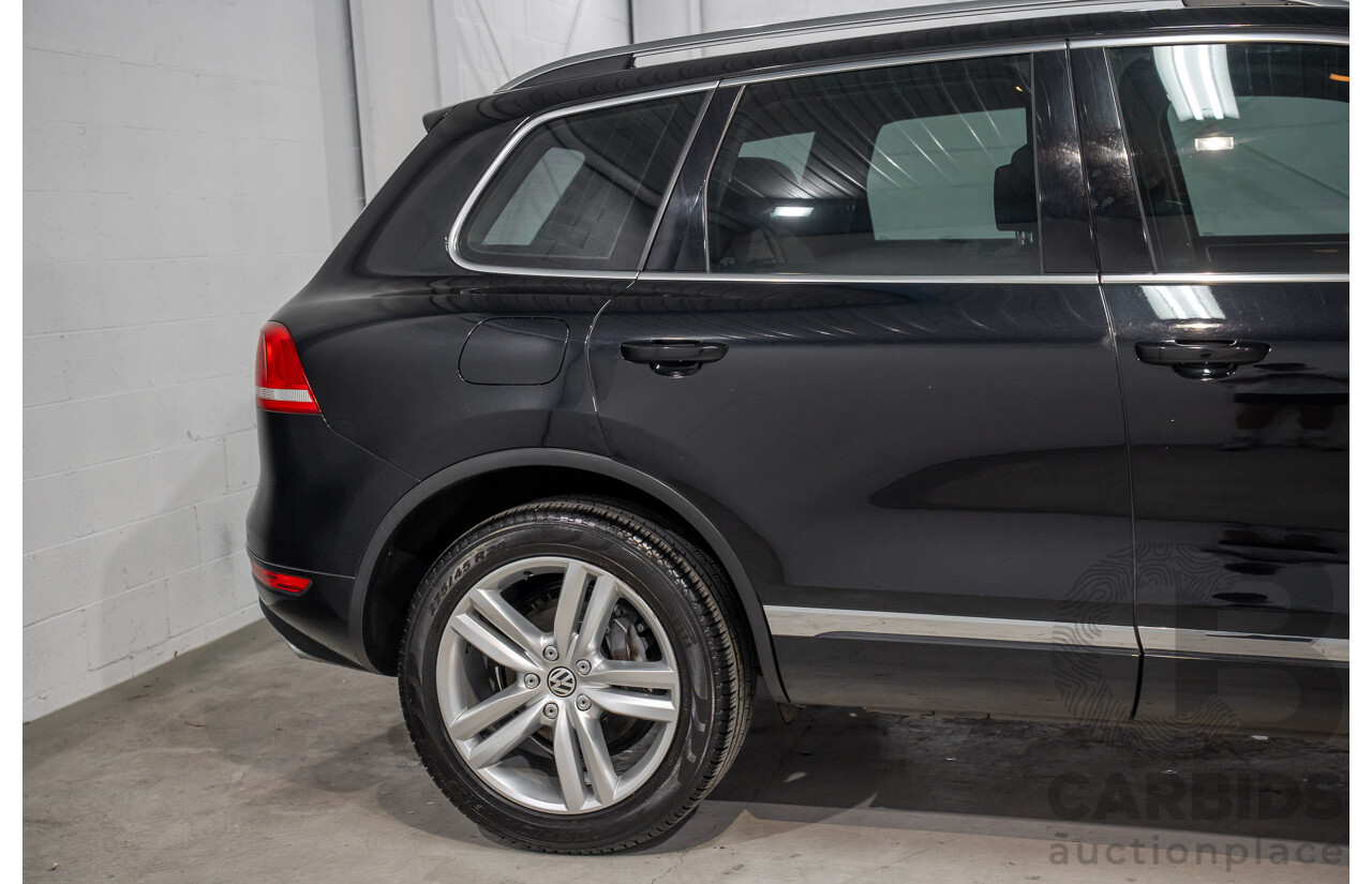 8/2012 Volkswagen Touareg V6 TDI 4Motion (AWD) 7P MY12 4d Wagon Deep Black Pearl Turbo Diesel V6 3.0L