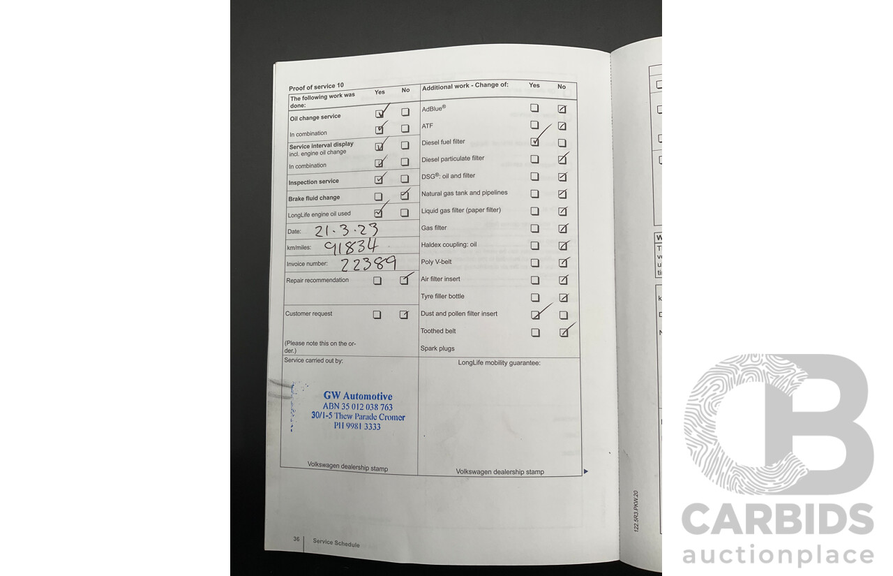 8/2012 Volkswagen Touareg V6 TDI 4Motion (AWD) 7P MY12 4d Wagon Deep Black Pearl Turbo Diesel V6 3.0L