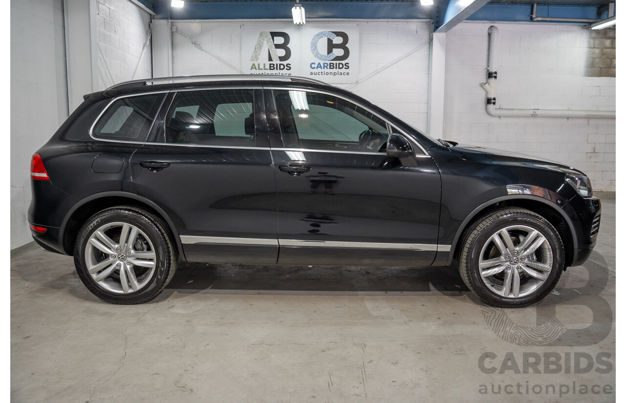 8/2012 Volkswagen Touareg V6 TDI 4xmotion 7P MY12 4d Wagon Deep Black Pearl Turbo Diesel V6 3.0L