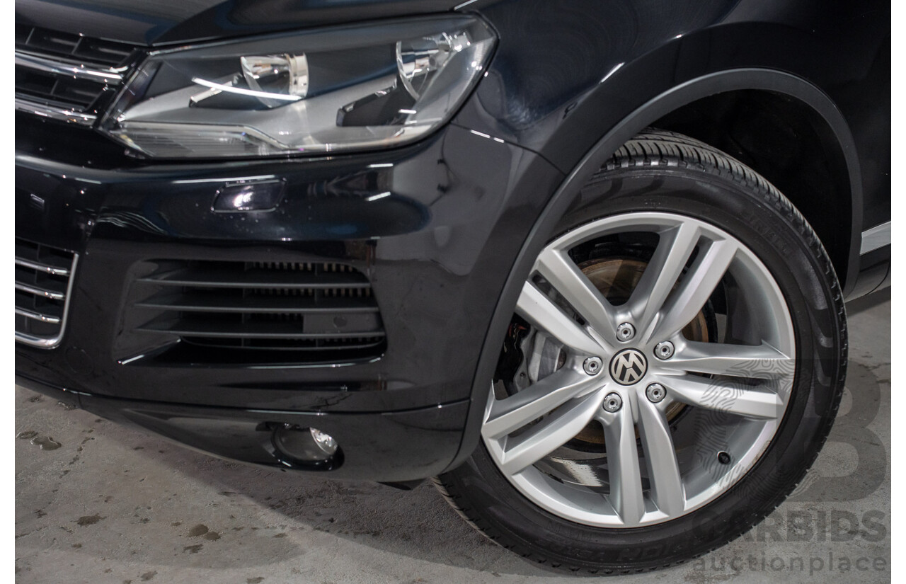8/2012 Volkswagen Touareg V6 TDI 4xmotion 7P MY12 4d Wagon Deep Black Pearl Turbo Diesel V6 3.0L