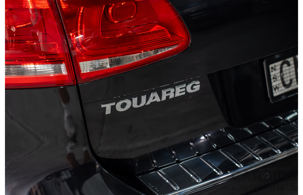 8/2012 Volkswagen Touareg V6 TDI 4xmotion 7P MY12 4d Wagon Deep Black Pearl Turbo Diesel V6 3.0L