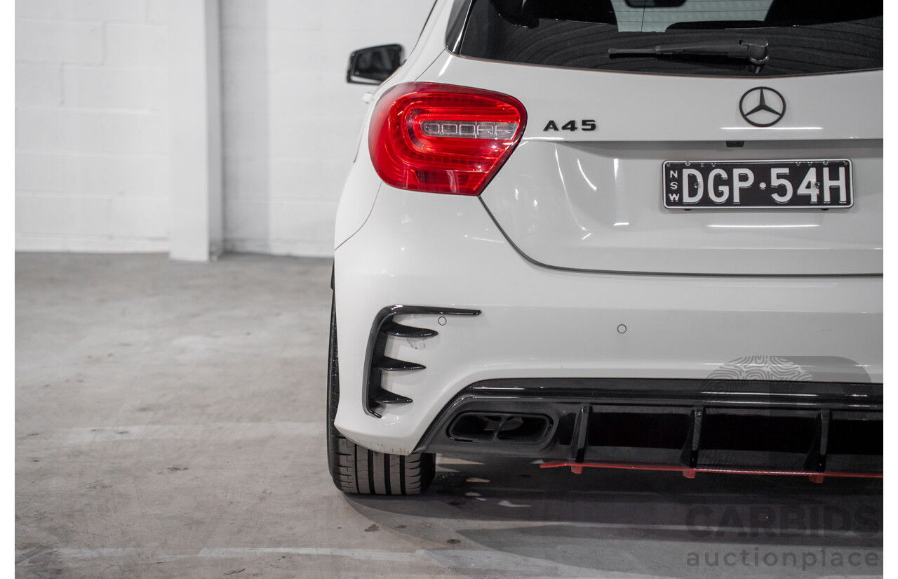 1/2015 Mercedes-Benz A45 AMG 176 MY15 5d Hatchback Cirrus White Turbo 2.0L