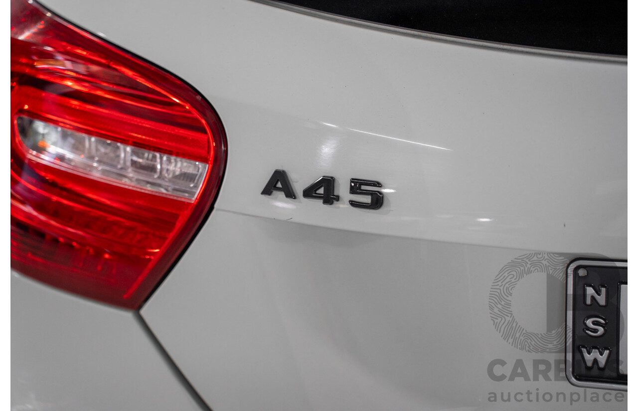 1/2015 Mercedes-Benz A45 AMG 176 MY15 5d Hatchback Cirrus White Turbo 2.0L