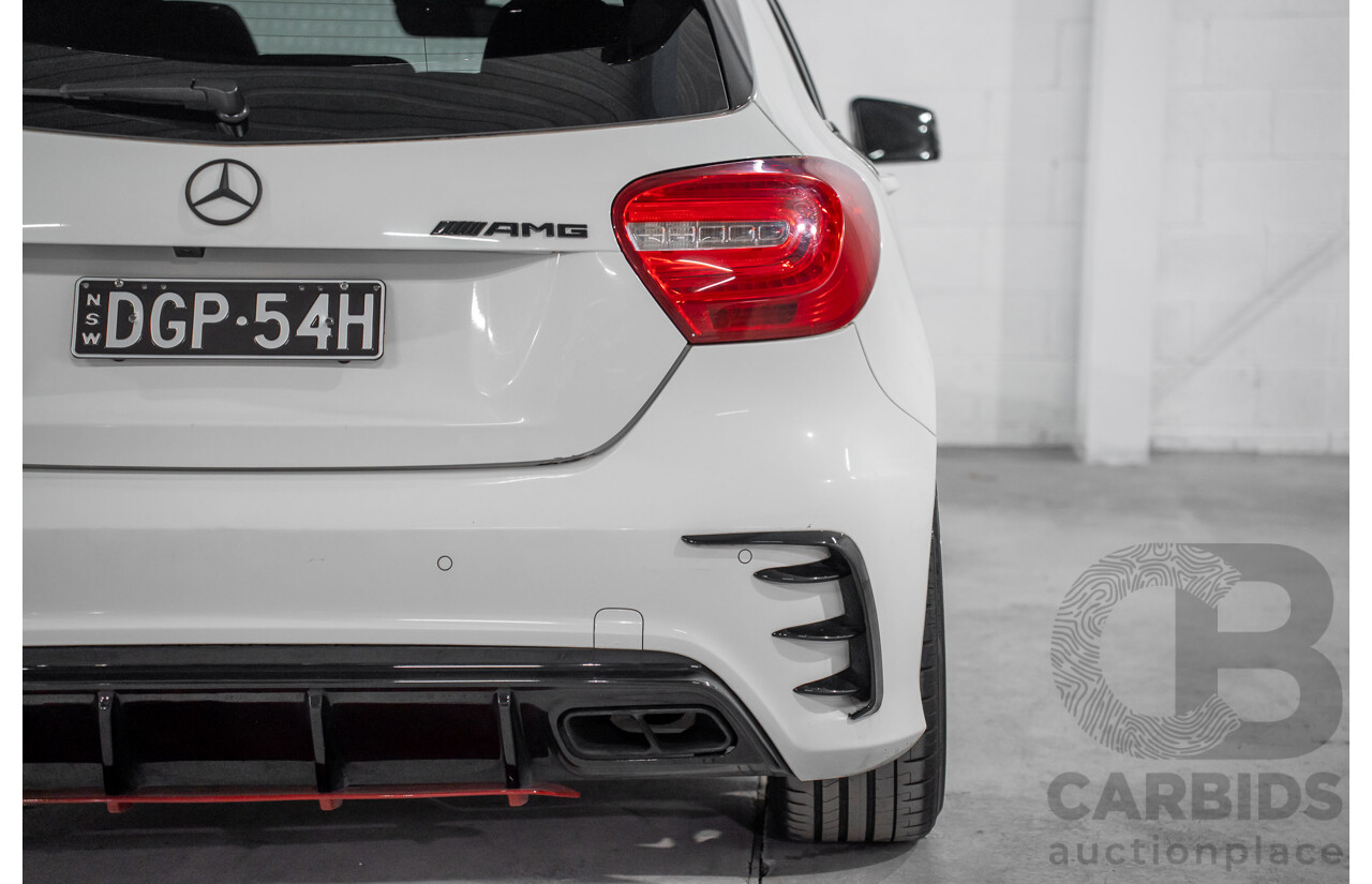 1/2015 Mercedes-Benz A45 AMG 176 MY15 5d Hatchback Cirrus White Turbo 2.0L