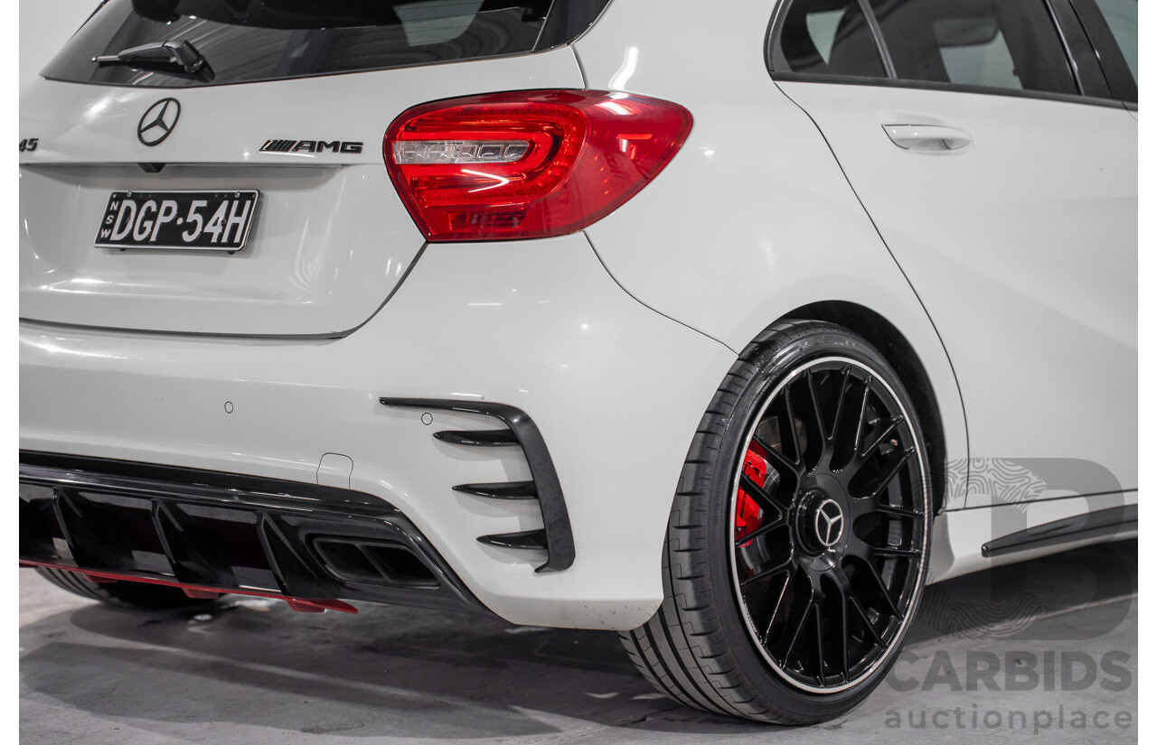 1/2015 Mercedes-Benz A45 AMG 176 MY15 5d Hatchback Cirrus White Turbo 2.0L