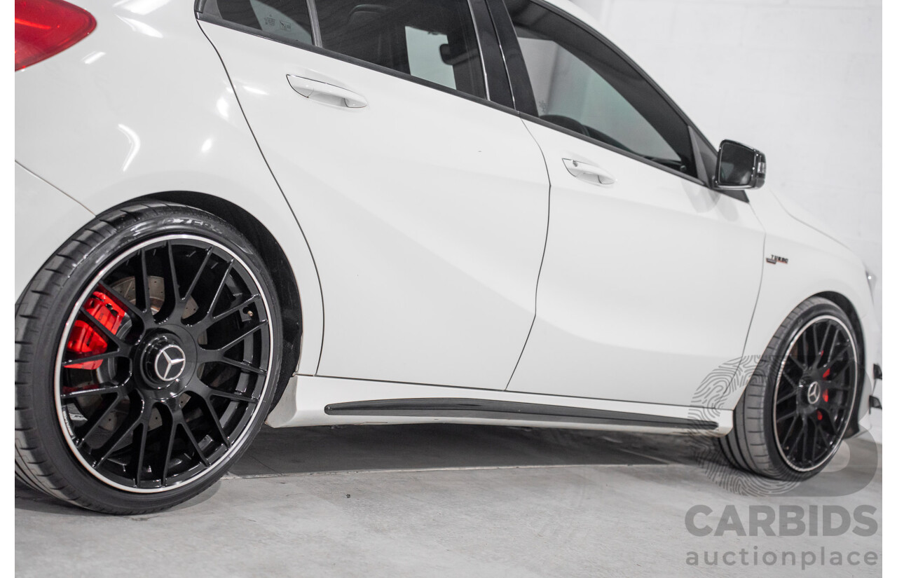 1/2015 Mercedes-Benz A45 AMG 176 MY15 5d Hatchback Cirrus White Turbo 2.0L