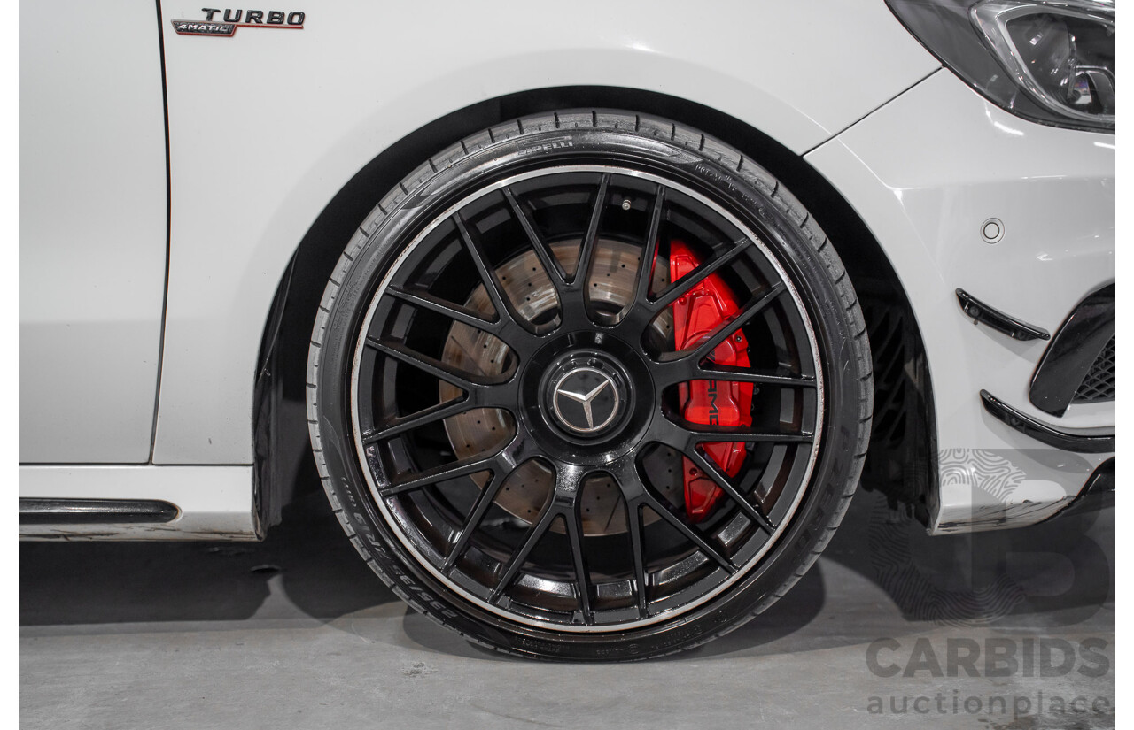 1/2015 Mercedes-Benz A45 AMG 176 MY15 5d Hatchback Cirrus White Turbo 2.0L