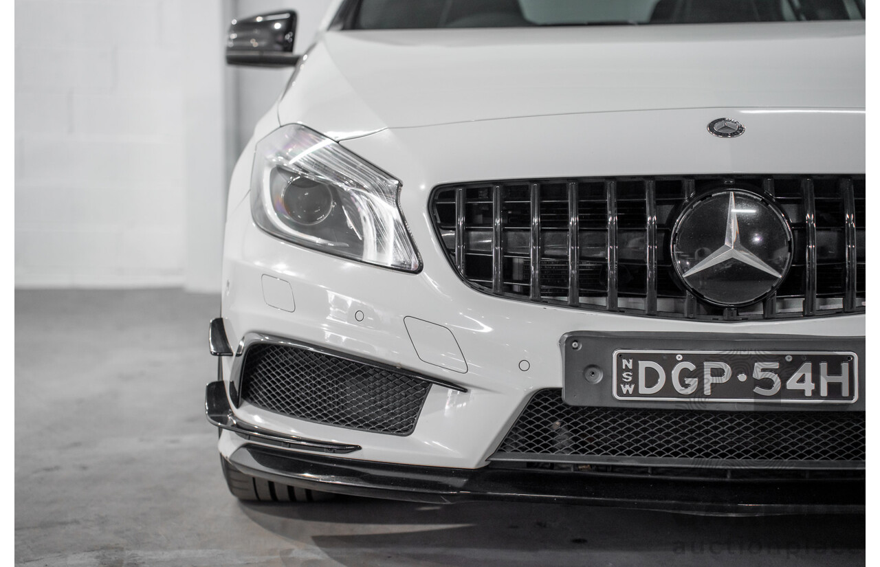 1/2015 Mercedes-Benz A45 AMG 176 MY15 5d Hatchback Cirrus White Turbo 2.0L