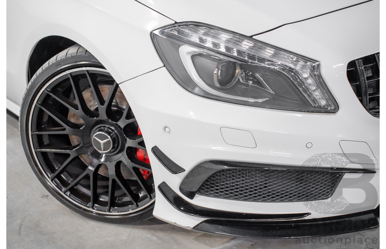 1/2015 Mercedes-Benz A45 AMG 176 MY15 5d Hatchback Cirrus White Turbo 2.0L