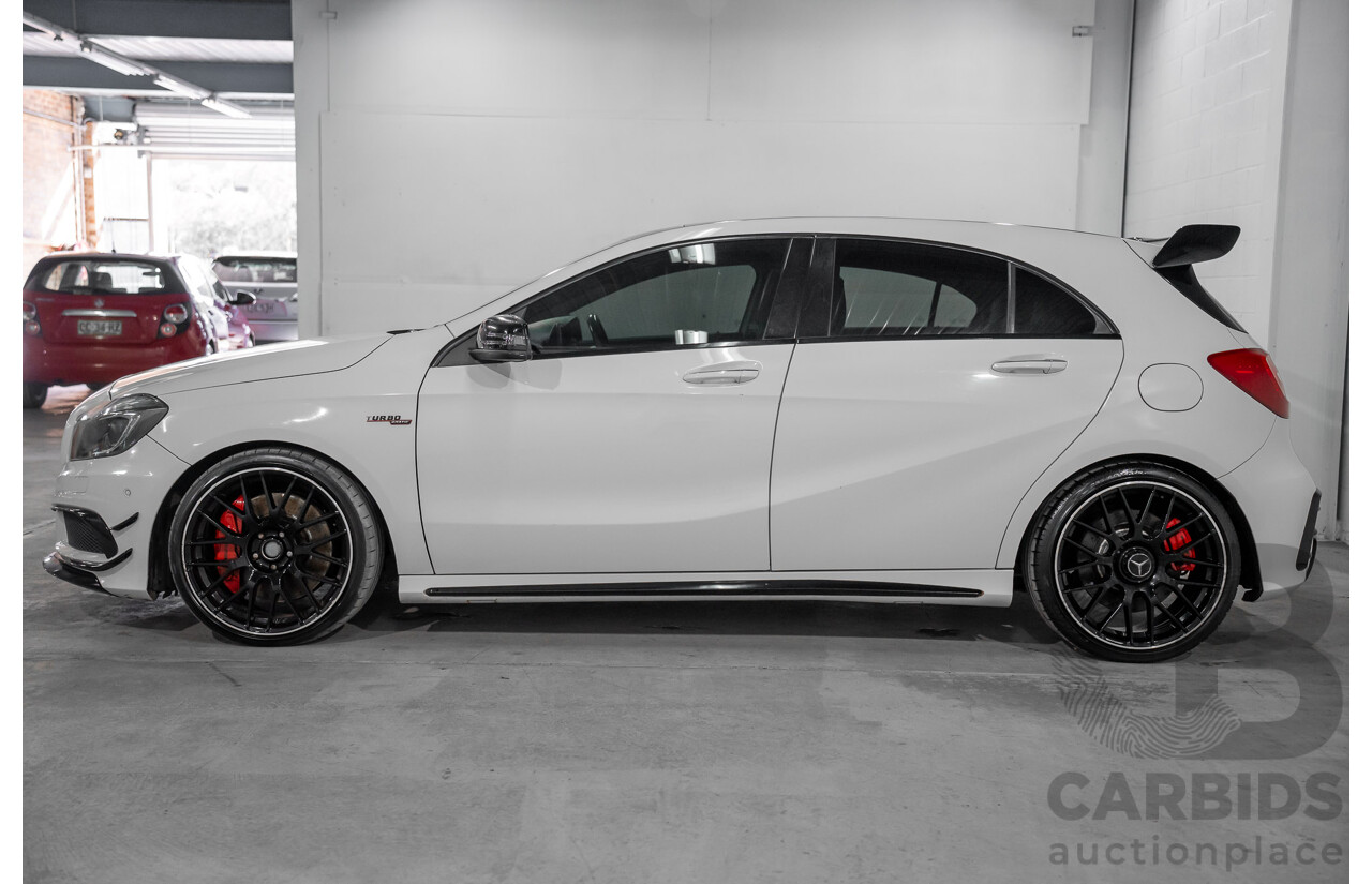1/2015 Mercedes-Benz A45 AMG 176 MY15 5d Hatchback Cirrus White Turbo 2.0L