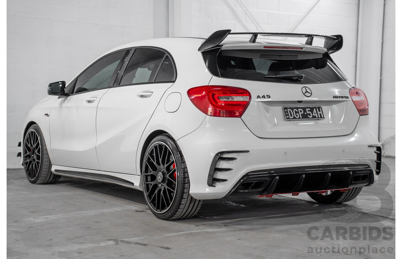 1/2015 Mercedes-Benz A45 AMG 176 MY15 5d Hatchback Cirrus White Turbo 2.0L
