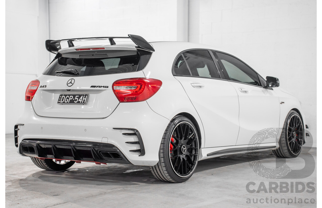 1/2015 Mercedes-Benz A45 AMG 176 MY15 5d Hatchback Cirrus White Turbo 2.0L
