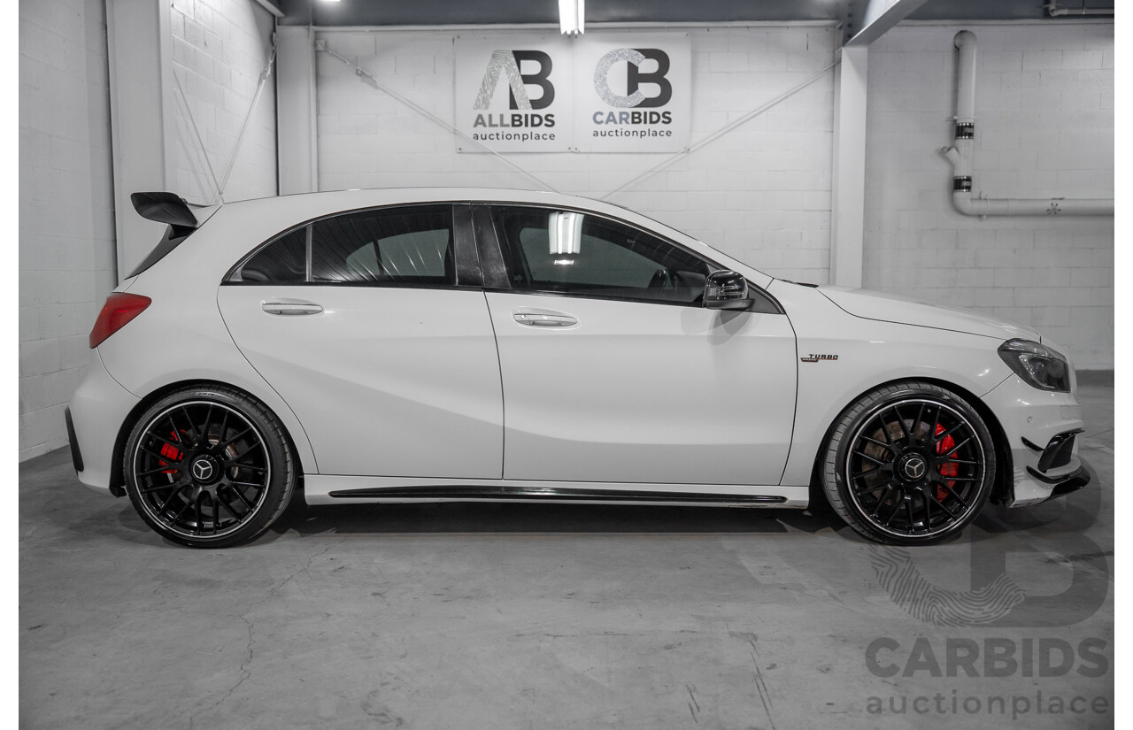 1/2015 Mercedes-Benz A45 AMG 176 MY15 5d Hatchback Cirrus White Turbo 2.0L