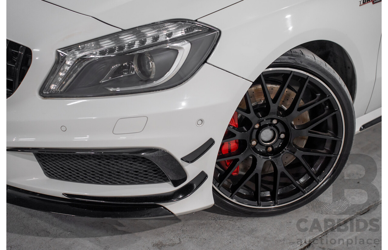 1/2015 Mercedes-Benz A45 AMG 176 MY15 5d Hatchback Cirrus White Turbo 2.0L