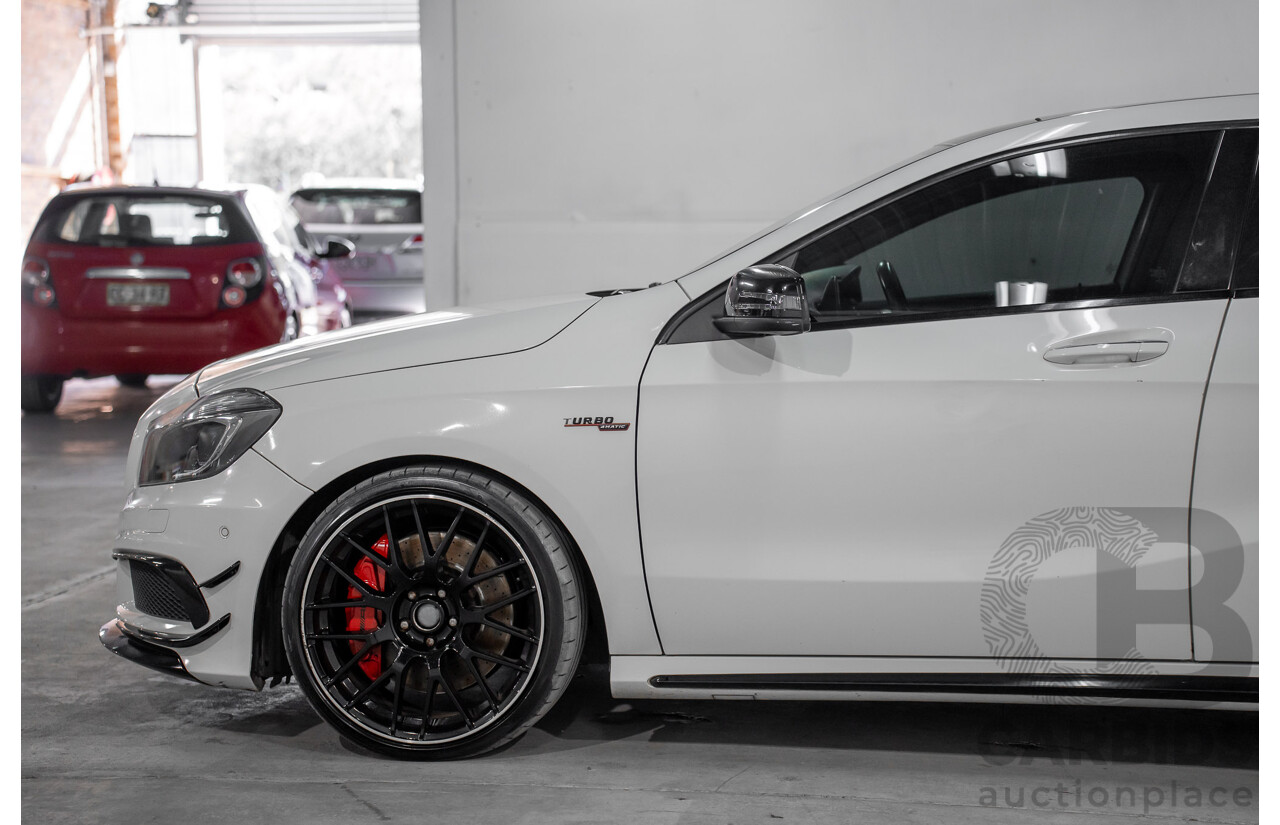 1/2015 Mercedes-Benz A45 AMG 176 MY15 5d Hatchback Cirrus White Turbo 2.0L