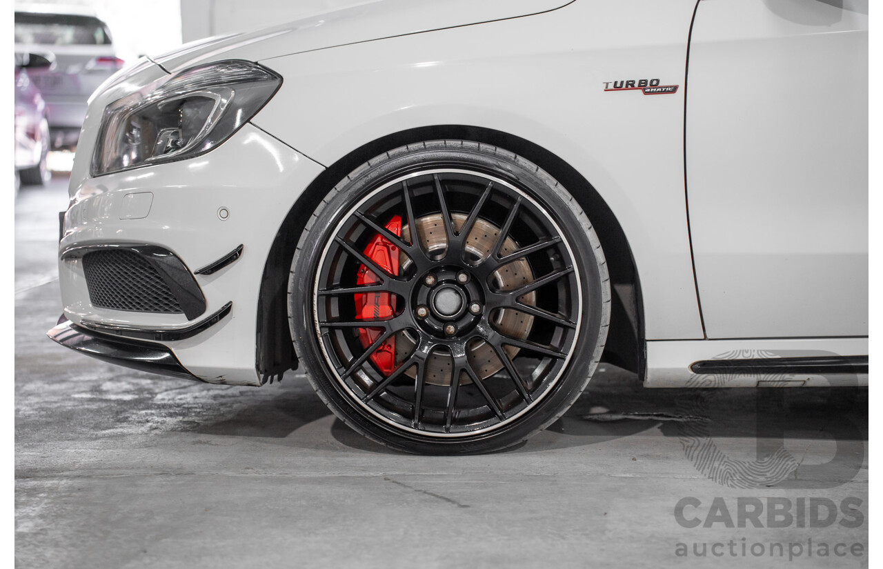 1/2015 Mercedes-Benz A45 AMG 176 MY15 5d Hatchback Cirrus White Turbo 2.0L