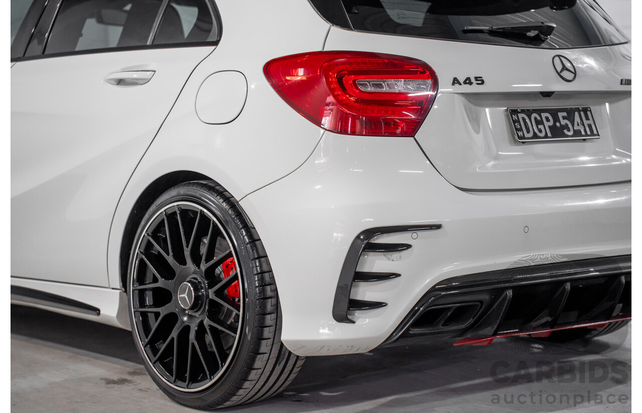 1/2015 Mercedes-Benz A45 AMG 176 MY15 5d Hatchback Cirrus White Turbo 2.0L