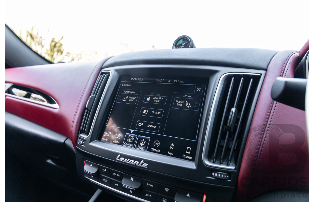 02/2017 Maserati Levante (AWD) M161 MY17 4d Wagon Nero Black Turbo Diesel V6 3.0L