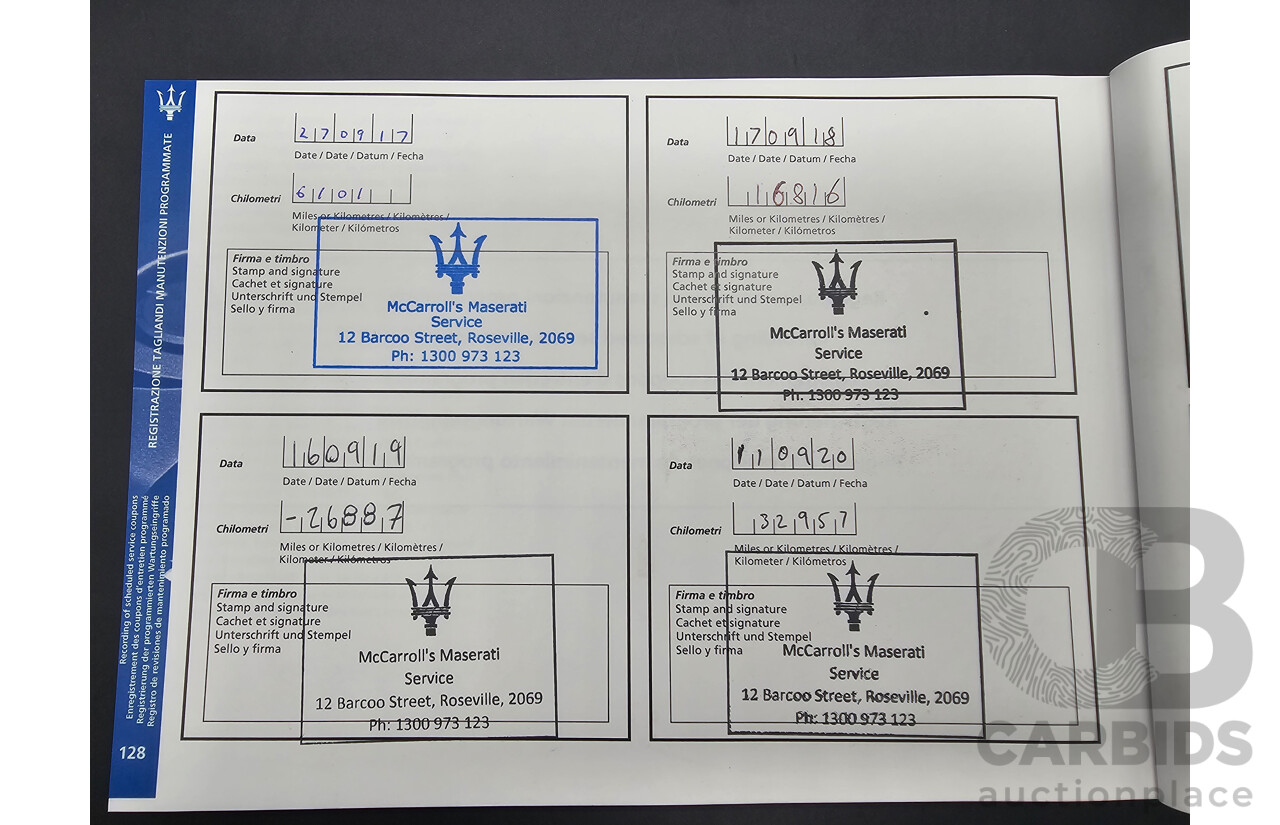 02/2017 Maserati Levante (AWD) M161 MY17 4d Wagon Nero Black Turbo Diesel V6 3.0L