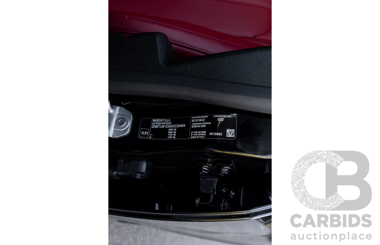 02/2017 Maserati Levante (AWD) M161 MY17 4d Wagon Nero Black Turbo Diesel V6 3.0L