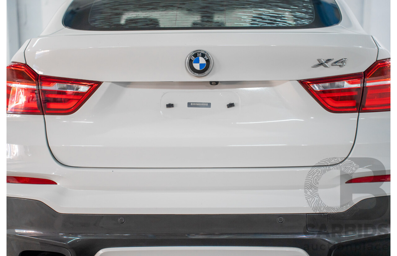02/2016 BMW X4 xDRIVE 20i M Sport (AWD) F26 MY16 5d Coupe Alpine White Turbo 2.0L