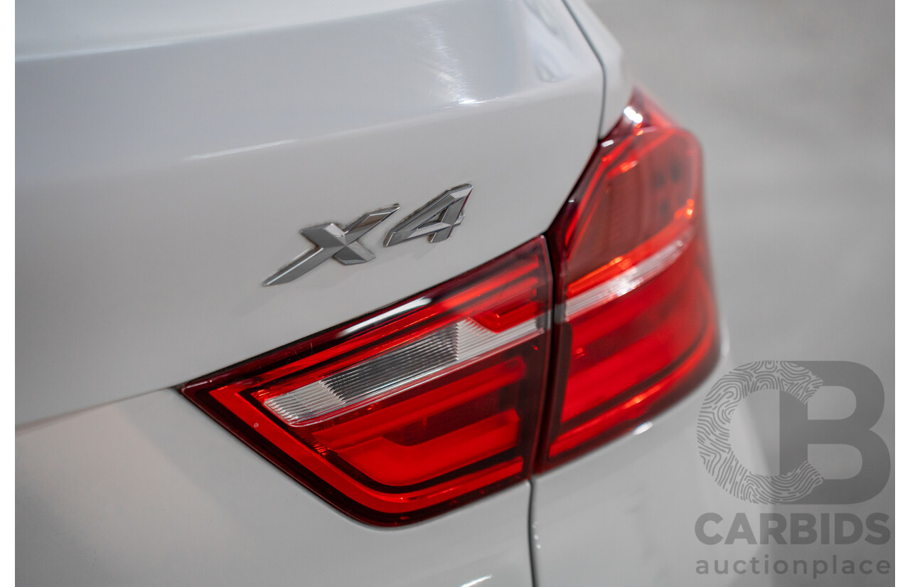 02/2016 BMW X4 xDRIVE 20i M Sport (AWD) F26 MY16 5d Coupe Alpine White Turbo 2.0L