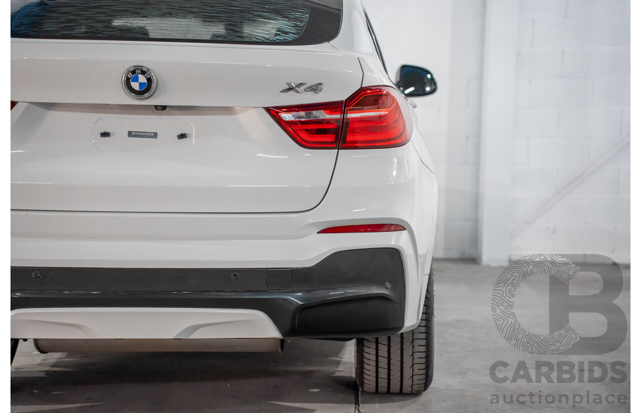 02/2016 BMW X4 xDRIVE 20i M Sport (AWD) F26 MY16 5d Coupe Alpine White Turbo 2.0L