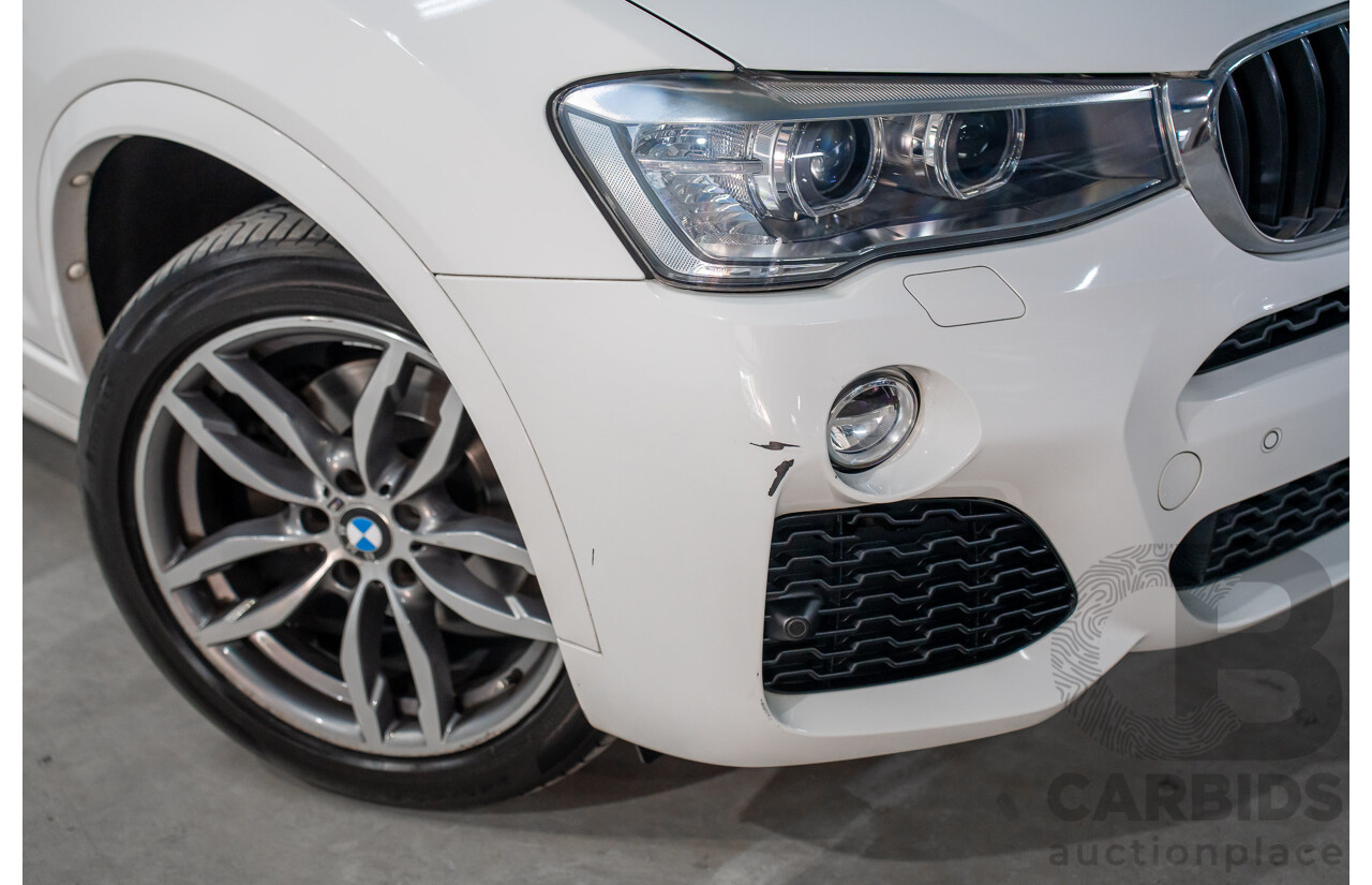 02/2016 BMW X4 xDRIVE 20i M Sport (AWD) F26 MY16 5d Coupe Alpine White Turbo 2.0L