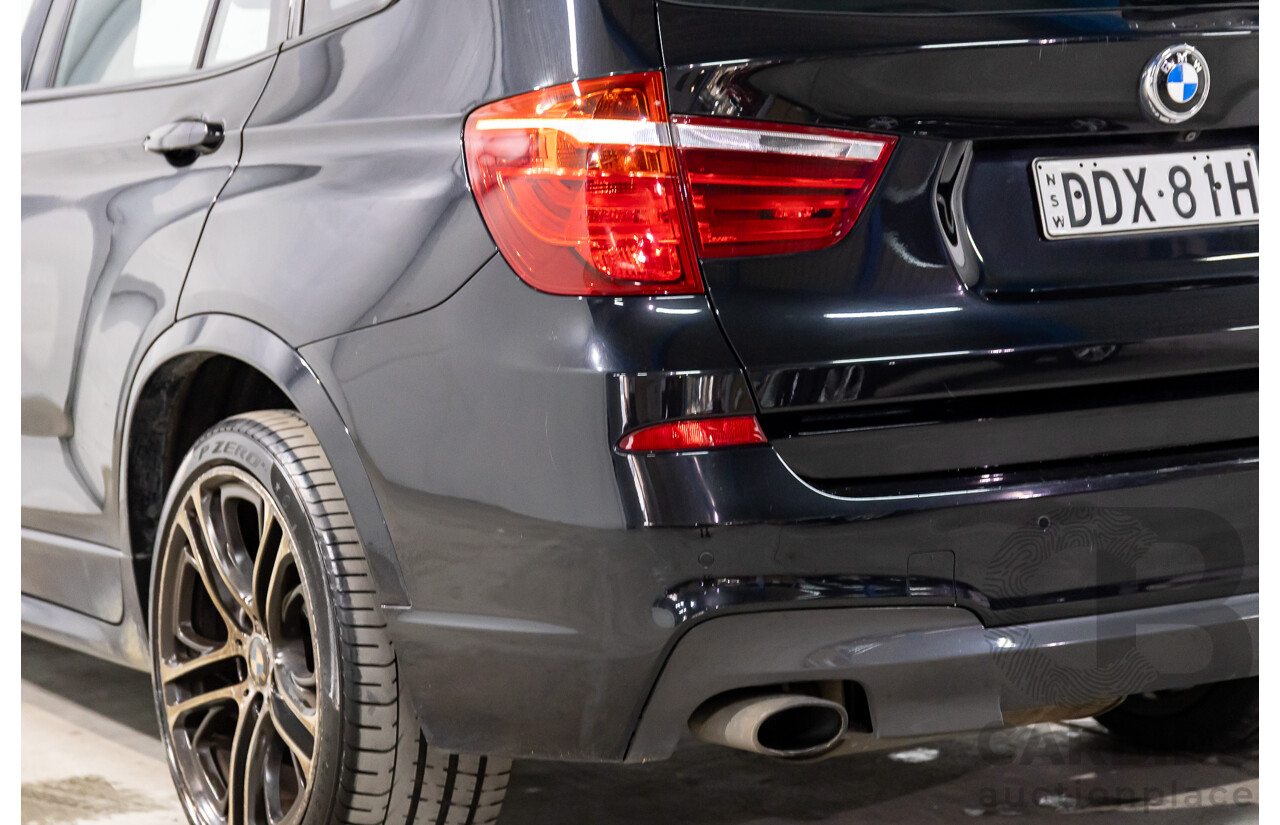02/2016 BMW X3 xDrive20d M Sport (4WD) F25 MY16 4d Wagon Black Sapphire Metallic Turbo Diesel 2.0L