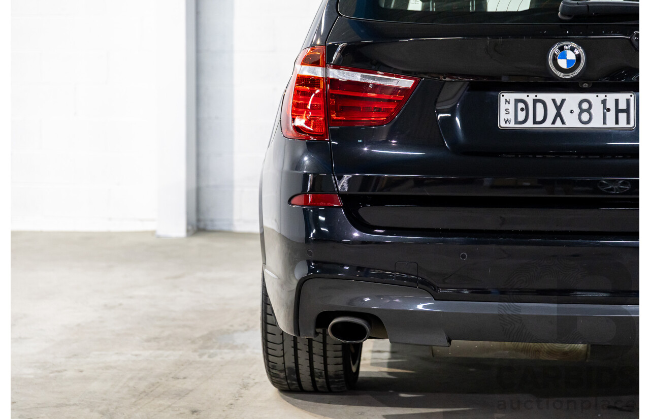 02/2016 BMW X3 xDrive20d M Sport (4WD) F25 MY16 4d Wagon Black Sapphire Metallic Turbo Diesel 2.0L